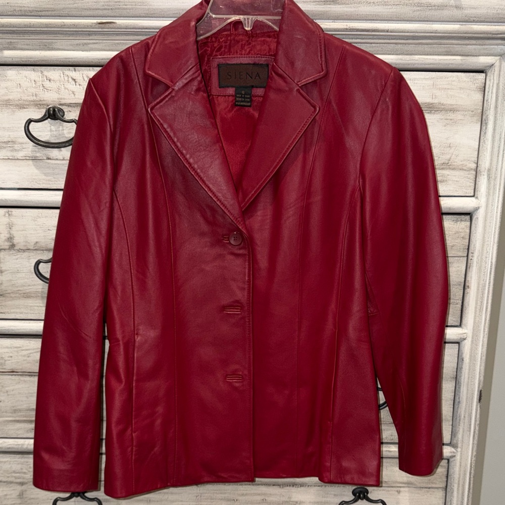 Siena Studio Bold Red Leather Jacket